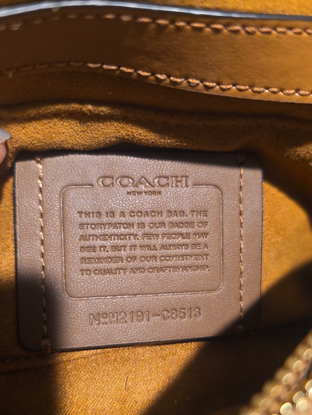 Coach Denim Signature Canvas Satchel with Tan Trim - Picture 11 of 11